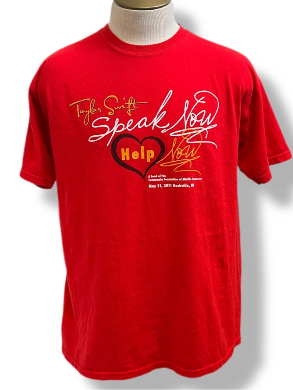 Vintage Taylor Swift 2011 Speak Now Concert T Shirt GILDAN Men's LARGE